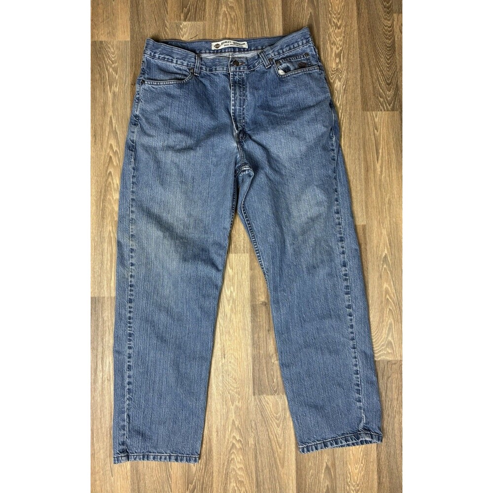 Vintage Harley Davidson Motorcycle Men’s 36x30 Blue Denim Relaxed Leg Jeans